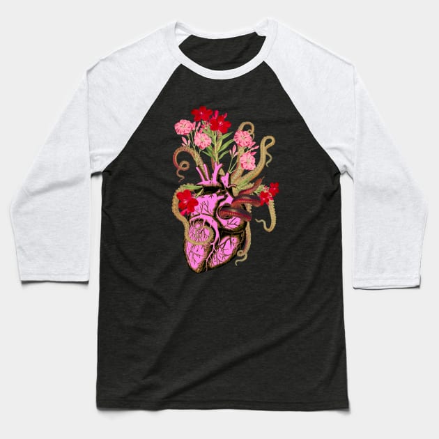 Te amo usque ad mortem Baseball T-Shirt by Black Rabbit Curiosities 